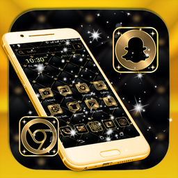 Gold Black Launcher Theme