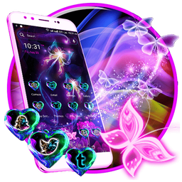 Neon ButterFly Launcher Theme