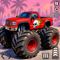 Mega Ramp Monster Truck Stunts