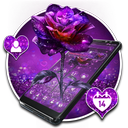Purple Glitter Dreamy Rose Theme