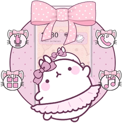 Cute Pink Rabbit Theme