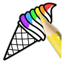 Glitter Ice Cream Coloring