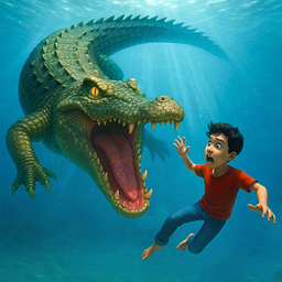 Angry Crocodile Wild Attack