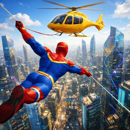 Spider Rope Hero Rescue City