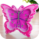 Butterfly Clock live wallpaper