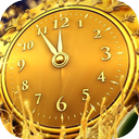 Gold Clock Live Wallpaper