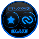 Flat Black and Blue Icon Pack