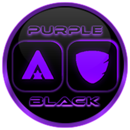 Flat Black and Purple IconPack