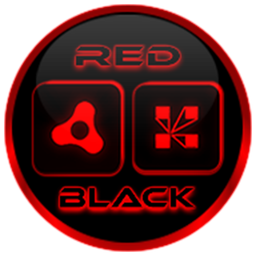 Flat Black and Red Icon Pack