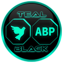 Flat Black and Teal Icon Pack