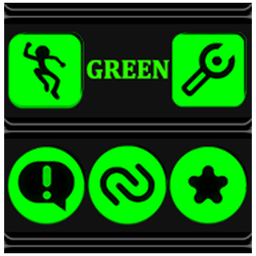 Green and Black Icon Pack