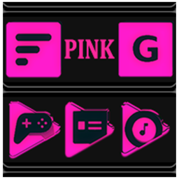 Pink and Black Icon Pack