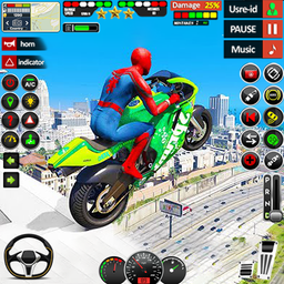Superhero Bike Stunts 3D Race