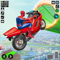Superhero Bike Stunts 3D Race