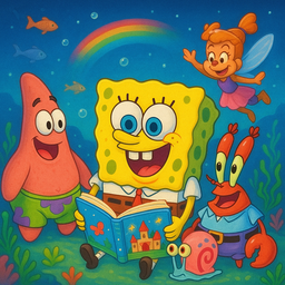 قصه با صدای باب اسفنجی|صوتی |بدون نت