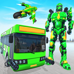 Army Bus Robot-Car Games 3D