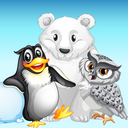Kids puzzles, feed the animals