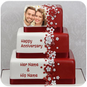 Name On Anniversary Cake Photo