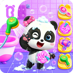 Baby Panda's Bath Time