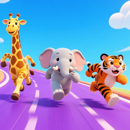 Skyzoo Animal Running Games 3D