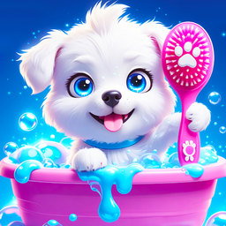Puppy pet caring game
