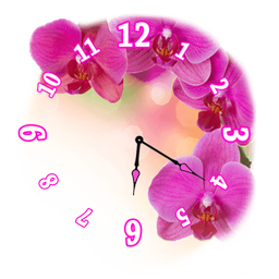 Pink Clock Widget