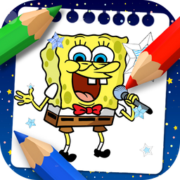 Sponge coloring patrick bobby