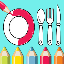 kitchen coloring book for kids