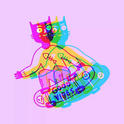Vaporwave Skateboarding
