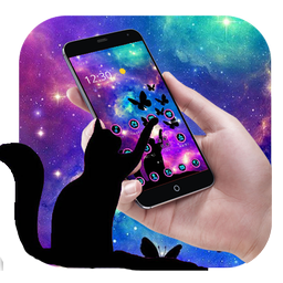 Dreamy Starry Sky Cat Theme