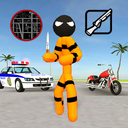 Stickman Killer Rope Hero Vegas Prison Escape