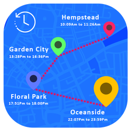 Map Location Timeline