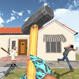 Granny Kick Neighbor: grandma