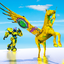 Flying Horse Robot Transform: Horse Shooting Games