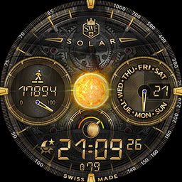 SWF Solar Digital Watch Face