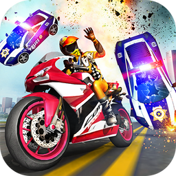 Motorbike Escape Police Chase: Moto VS Cops Car