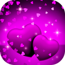 Purple Love Heart Live hd Wallpaper