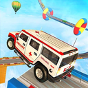 Mega Ramp Ambulance Car Stunts Game