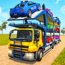 Police Car Transport Truck : OffRoad Driving Games