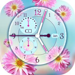 Flower Clock Live Wallpaper