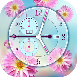 Flower Clock Live Wallpaper