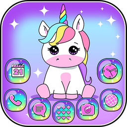 Pink Unicorn Theme Launcher