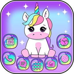 Pink Unicorn Theme Launcher
