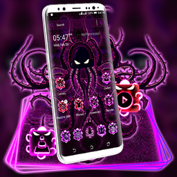 Purple Octopus Launcher Theme