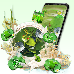 Cute Frog Launcher Theme