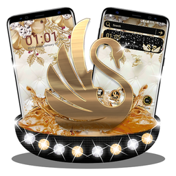 Golden Swan Launcher Theme