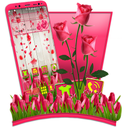 Pink Tulip Rose Launcher Theme