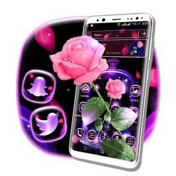 Neon Jar Rose Launcher Theme