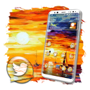 Sunset Painting Launcher Theme