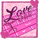 Glitter Heart & Love Keyboard Theme
